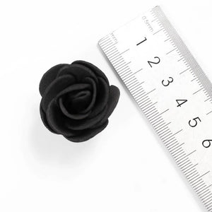 100pcs Artificial Foam Rose Flower Heads - Black