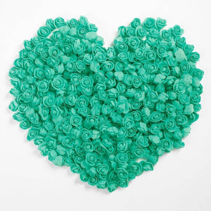 100pcs Artificial Foam Rose Flower Heads - Tiffany