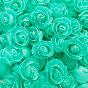 100pcs Artificial Foam Rose Flower Heads - Tiffany