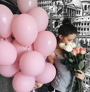 10" 3.2g Thickened Baby Pink Latex Party Balloon Bouquet (10 pieces)