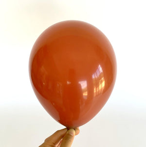 10" Retro Colour Latex Balloon 10 Pack - retro brown