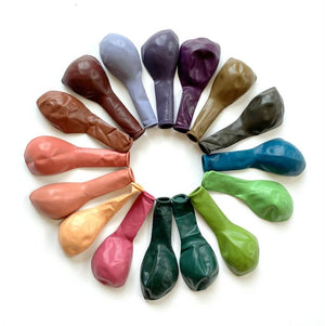 10" Retro Colour Latex Balloon 10 Pack - Multi Colours