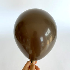 10" Retro Colour Latex Balloon 10 Pack - retro khaki