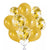 12-inch pearl Gold latex  & confetti Balloon Bouquet - 10pcs Bundle