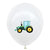 12inch Farm Tractor Printed White Latex Balloon Pack of 10 Balloons