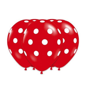 12" Online Party Supplies Red Polka Dot Latex Balloon Bouquet (Pack of 10)