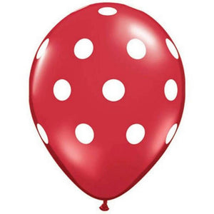 12" Online Party Supplies Red Polka Dot Latex Balloon Bouquet (Pack of 10)