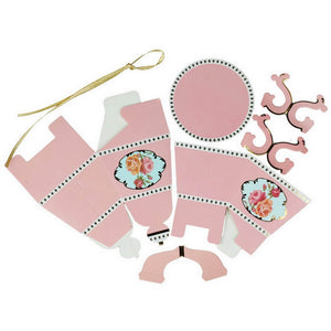 Tea Pot Shaped Baby Shower Favour Box 10 Pack - Pink