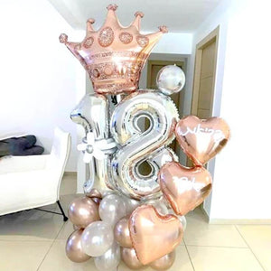 Mini Rose Gold Crown Party Foil Balloon
