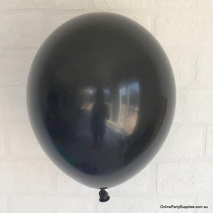 Online Party Supplies 12 inch 3.2g thickened black colour latex balloon pack of 10
