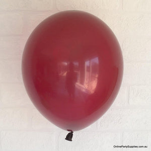 Online Party Supplies 12 inch 3.2g thickened burgundy colour latex balloon pack of 10
