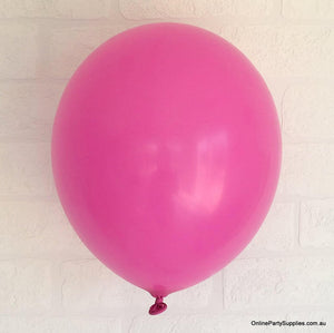Online Party Supplies 12 inch 3.2g thickened fuchsia colour latex balloon pack of 10