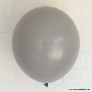 Online Party Supplies 12 inch 3.2g thickened grey colour latex balloon pack of 10