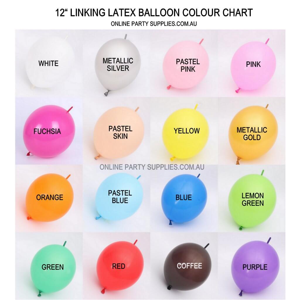 12 Inch 2.8g Thickened Helium Quality Linking Balloons - Fuchsia