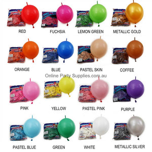 Online Party Supplies 12 Inch 2.8g Thickened Helium Quality Linking Balloons Colour Chart