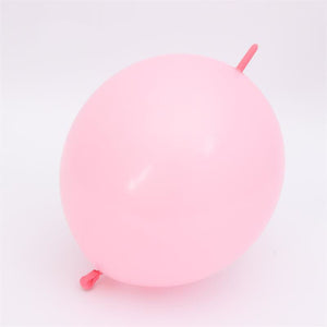 10-inch Linking Tail Latex Balloons 10pk pink
