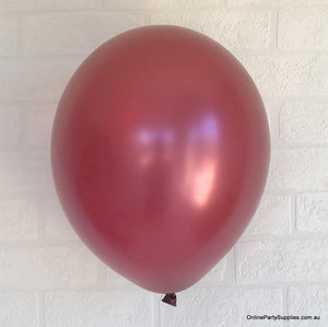 12 Inch Premium Quality Pearl burgundy Latex Balloon Bouquet Pack of 10