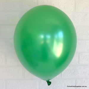 12 Inch Premium Quality Pearl Forest Green Latex Balloon Bouquet Pack of 10