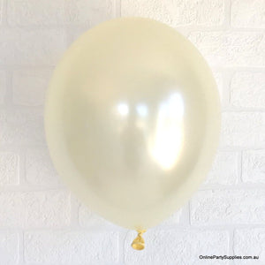 12 Inch Premium Quality Pearl Ivory Latex Balloon Bouquet Pack of 10