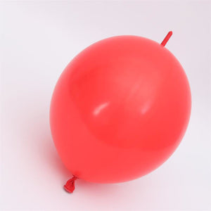 10-inch Linking Tail Latex Balloons 10pk red