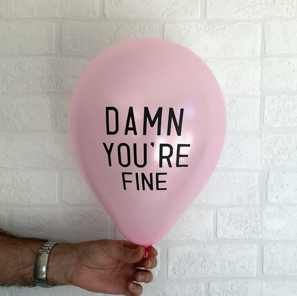 Online Party Supplies Funny Rude Abusive Damn You're Fine Adult Party Latex Balloon