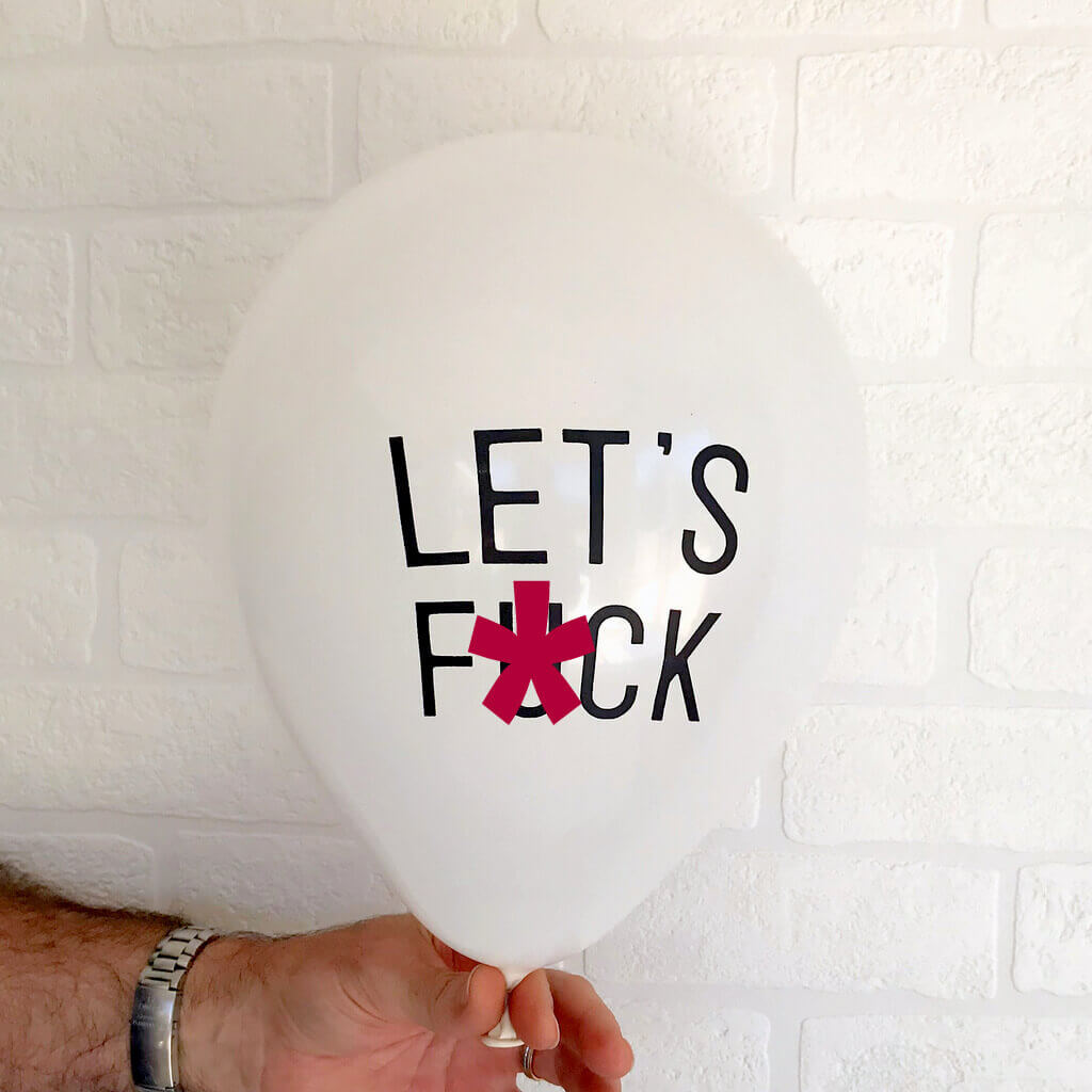 12" Online Party Supplies Let's Fuck Adult Bachelorette Hens Party Latex Balloon