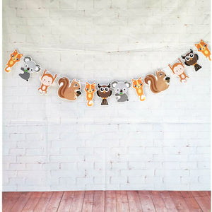 Woodland Jungle Forest Animals Hanging Paper Banner Bunting Garland