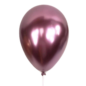 12'' Premium Metallic Chrome Latex Balloons (Pack of 6) - Online Party Supplies