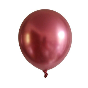 Online Party Supplies 12'' Premium Metallic Chrome red Latex Balloons