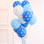 12" Transparent & Blue Polka Dot Latex Balloon Bouquet (Pack of 15) - Boy's Gender Reveal Party Decorations