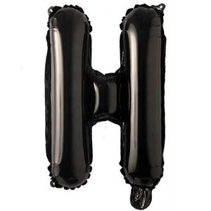 16 inch black alphabet letter h Foil Balloon