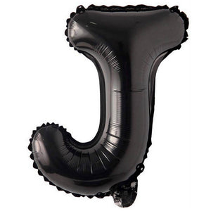 16 inch black alphabet letter j Foil Balloon