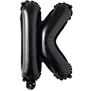 16 inch black alphabet letter k Foil Balloon