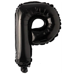 16 inch black alphabet letter p Foil Balloon