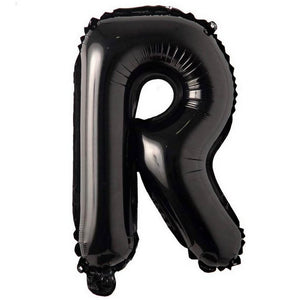 16-inch Black A-Z Alphabet Letter Foil Balloon