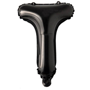 16 inch black alphabet letter t Foil Balloon