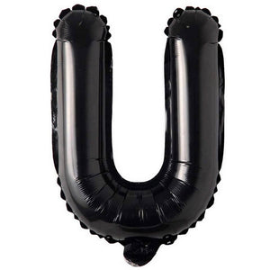 16 inch black alphabet letter u Foil Balloon