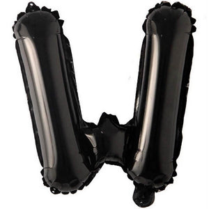 16 inch black alphabet letter w Foil Balloon