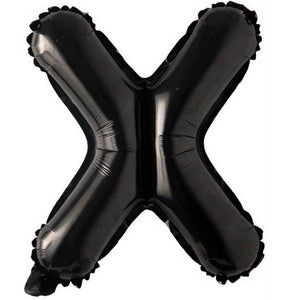 16 inch black alphabet letter x Foil Balloon