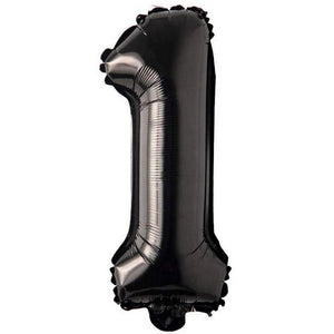 16 inch black Number 1 Foil Balloon