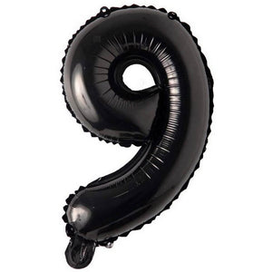 16 inch black Number 9 Foil Balloon