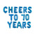 16" Blue CHEERS TO 70 YEARS Foil Balloon Banner