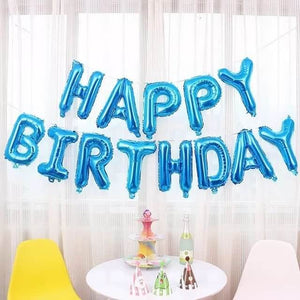 Online Party Supplies Australia 16 Inch Blue HAPPY BIRTHDAY Foil Letter Balloon Banner