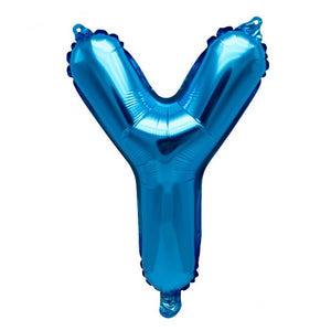 16" Blue A-Z Alphabet Letter Y Foil Balloon