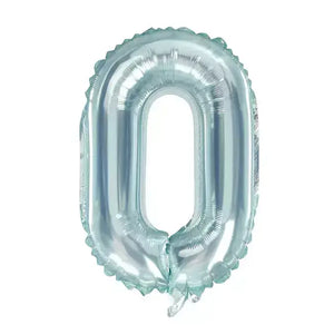 16" Candy Crystal Jelly 0-9 Number Foil Balloon number 0