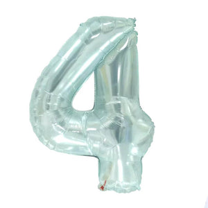 16" Candy Crystal Jelly 0-9 Number Foil Balloon number 4