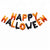 Online Party Supplies Australia 16" Orange Black Happy Halloween Letter Foil Balloon Banner Garland