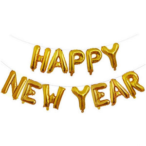 16-inch Gold HAPPY NEW YEAR Foil Balloon Banner