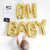 16 Inch Gold OH BABY Foil Letter Balloon Banner - Online Party Supplies