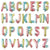 16" Gradient Rainbow A-Z Alphabet Letter Foil Balloon